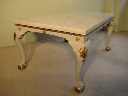 MARBLE TOP LOW CENTRE TABLE - ADDITIONAL PHOTO 2