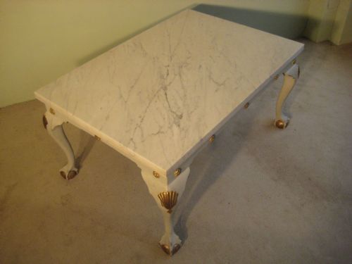MARBLE TOP LOW CENTRE TABLE - ADDITIONAL PHOTO 3
