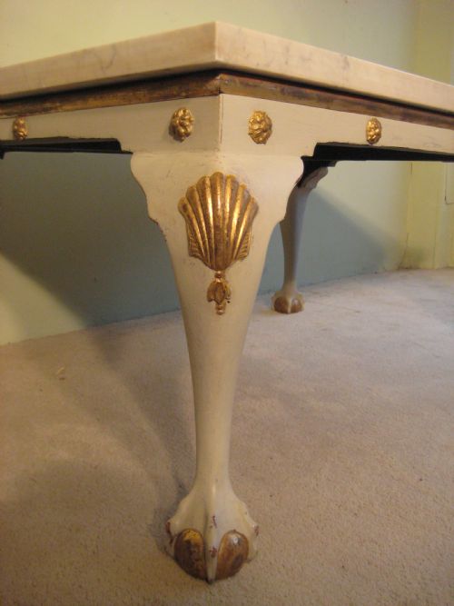 MARBLE TOP LOW CENTRE TABLE - ADDITIONAL PHOTO 4