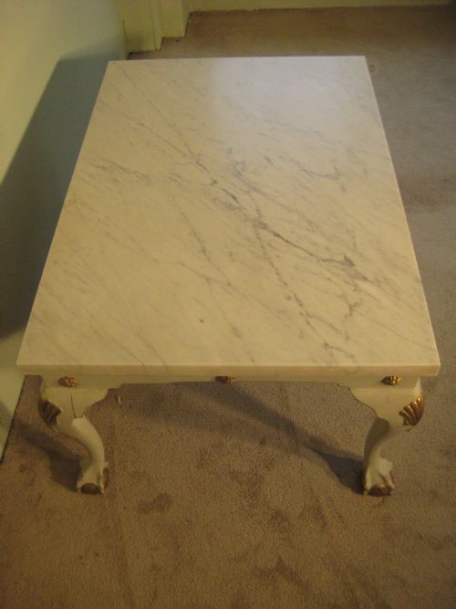 MARBLE TOP LOW CENTRE TABLE - ADDITIONAL PHOTO 7