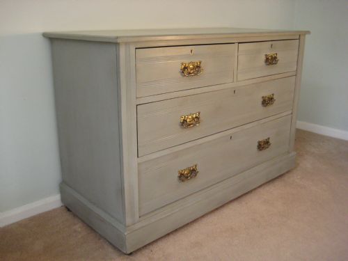 EDWARDIAN PAINTED CHEST OF DRAWERS - ADDITIONAL PHOTO 2