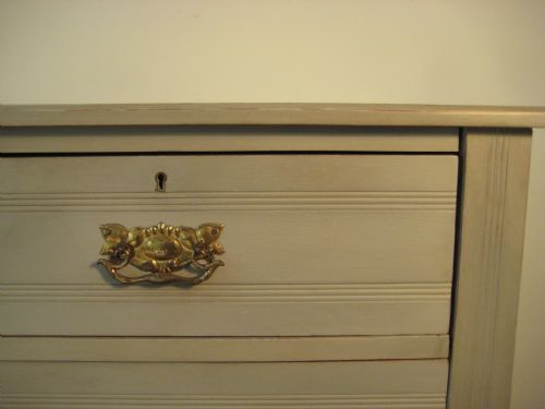 EDWARDIAN PAINTED CHEST OF DRAWERS - ADDITIONAL PHOTO 5