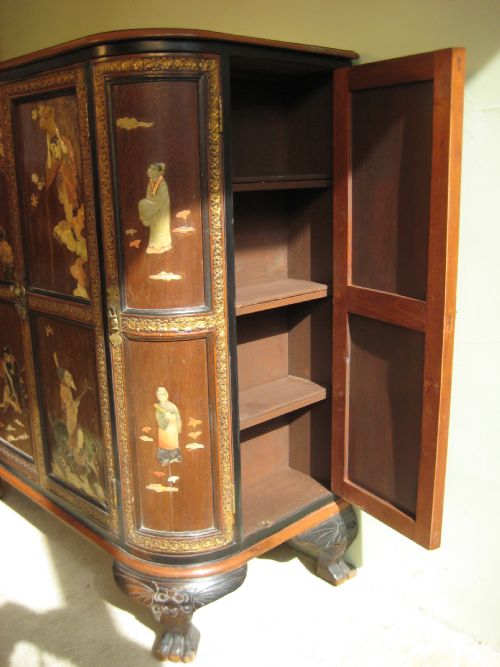 CHINESE HARDWOOD CABINET WITH SOAPSTONE PANELS - ADDITIONAL PHOTO 3