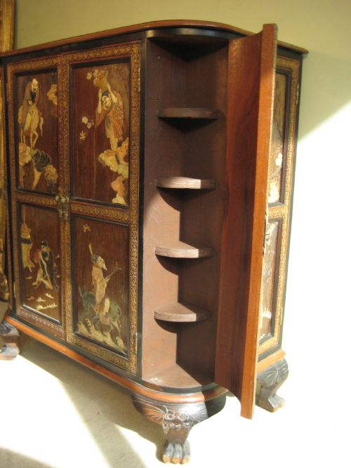 CHINESE HARDWOOD CABINET WITH SOAPSTONE PANELS - ADDITIONAL PHOTO 4