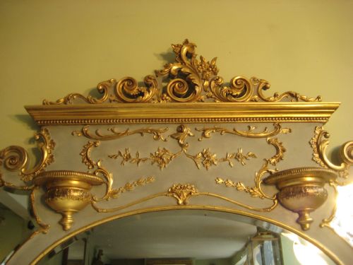 PAINTED AND PARCELGILT OVERMANTLE - ADDITIONAL PHOTO 1