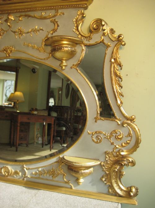 PAINTED AND PARCELGILT OVERMANTLE - ADDITIONAL PHOTO 2