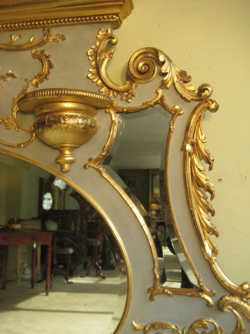 PAINTED AND PARCELGILT OVERMANTLE - ADDITIONAL PHOTO 4