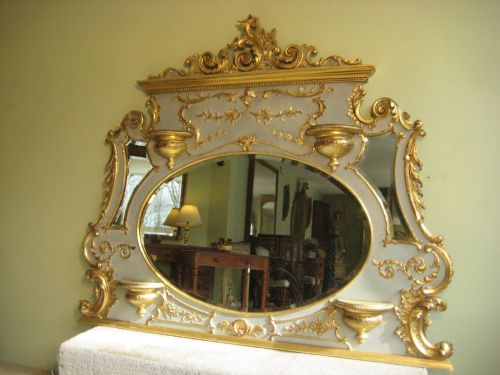 PAINTED AND PARCELGILT OVERMANTLE - ADDITIONAL PHOTO 8