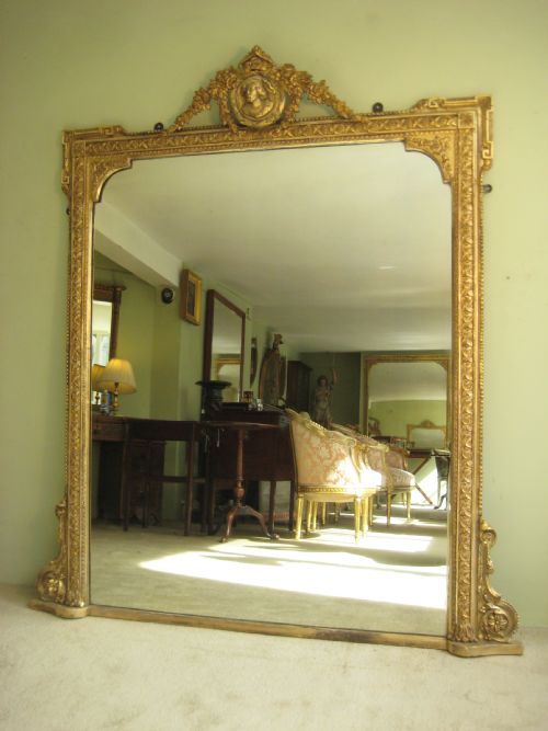 english gilt overmantle - CATEGORY: ANTIQUE MIRRORS - DATED 1860