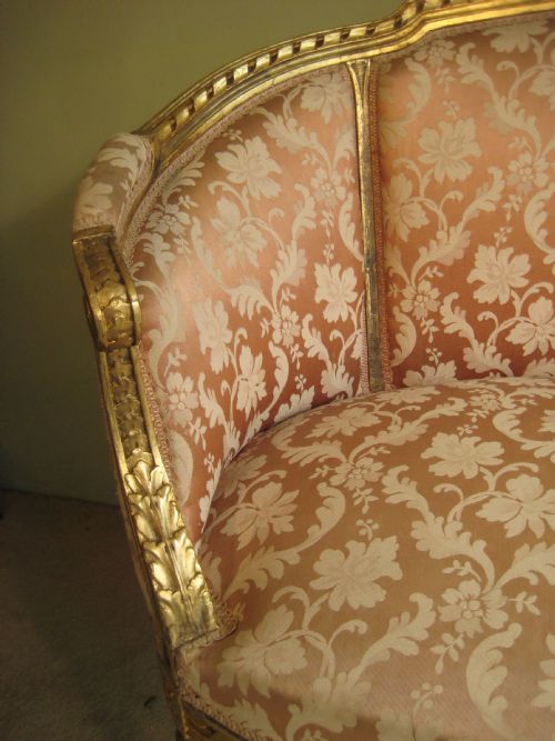 FRENCH GILT LOUIS XVI STYLE SALON SUITE - ADDITIONAL PHOTO 5