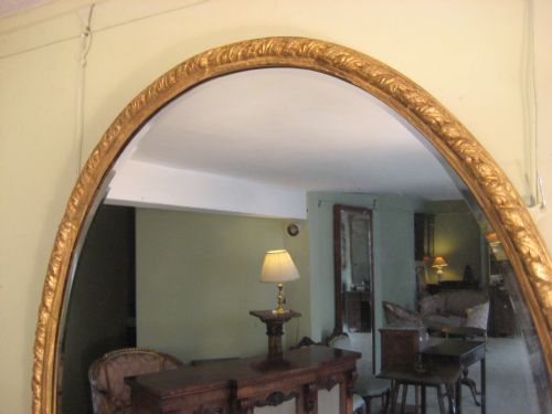 GILT OVAL MIRROR - ADDITIONAL PHOTO 2