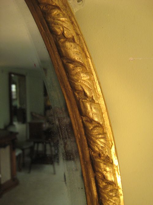 GILT OVAL MIRROR - ADDITIONAL PHOTO 3
