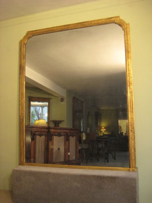 english gilt overmantle - CATEGORY: ANTIQUE MIRRORS - DATED 1880