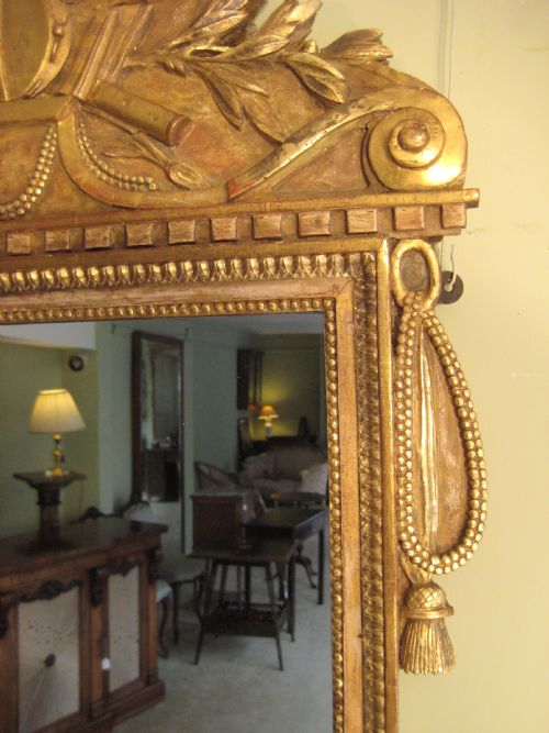 FRENCH PROVINCIAL LOUIS XVI STYLE GILT MIRROR - ADDITIONAL PHOTO 3