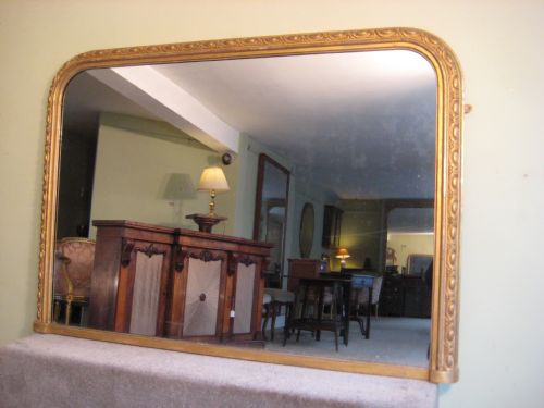 19th century english gilt arch top overmantle - CATEGORY: ANTIQUE MIRRORS - DATED 1870