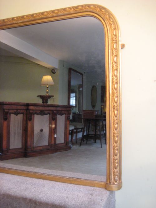19TH CENTURY ENGLISH GILT ARCH TOP OVERMANTLE - ADDITIONAL PHOTO 1