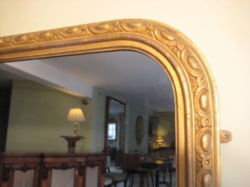 19TH CENTURY ENGLISH GILT ARCH TOP OVERMANTLE - ADDITIONAL PHOTO 2