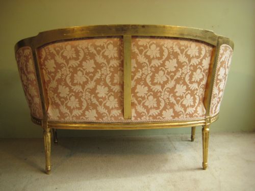 FRENCH GILT LOUIS XVI STYLE SOFA - ADDITIONAL PHOTO 5