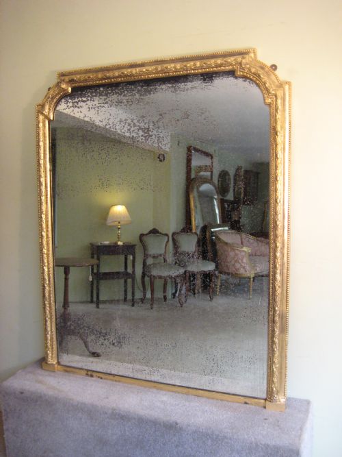 english gilt overmantle - CATEGORY: ANTIQUE MIRRORS - DATED 1880