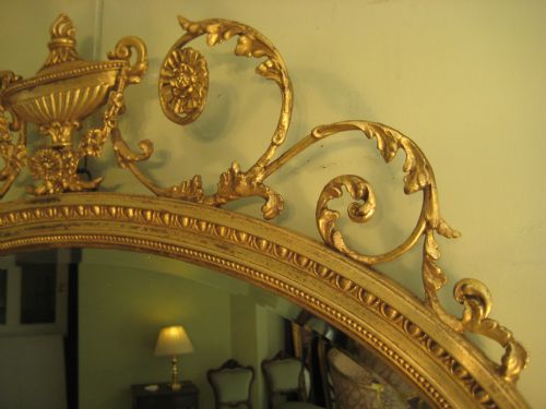 GILT ADAMS STYLE MIRROR - ADDITIONAL PHOTO 3