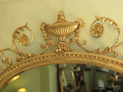 GILT ADAMS STYLE MIRROR - ADDITIONAL PHOTO 4