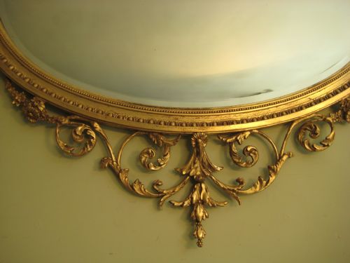GILT ADAMS STYLE MIRROR - ADDITIONAL PHOTO 7