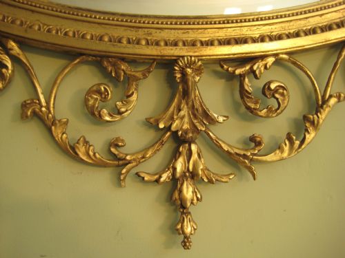 GILT ADAMS STYLE MIRROR - ADDITIONAL PHOTO 8
