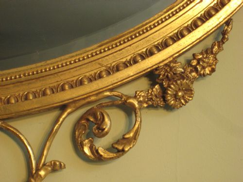 GILT ADAMS STYLE MIRROR - ADDITIONAL PHOTO 9