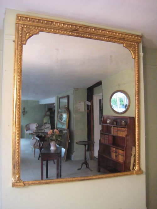 gilt overmantle - CATEGORY: ANTIQUE MIRRORS - DATED 1870