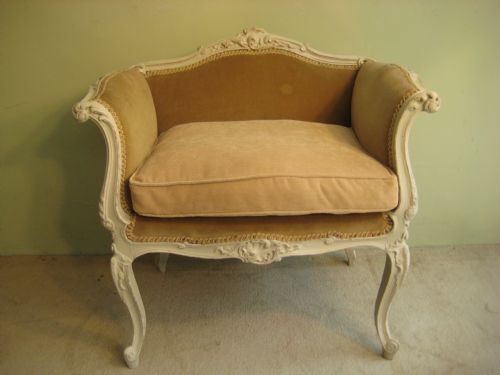 french louis xv style window seat - CATEGORY: ANTIQUE CHAIRS - DATED 1880