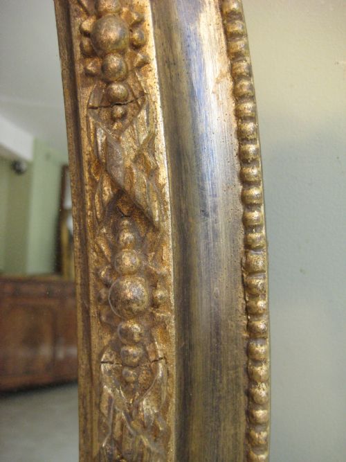 19TH CENTURY VERY LARGE OVAL GILT MIRROR - ADDITIONAL PHOTO 3