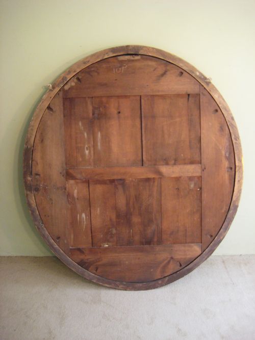 19TH CENTURY VERY LARGE OVAL GILT MIRROR - ADDITIONAL PHOTO 7