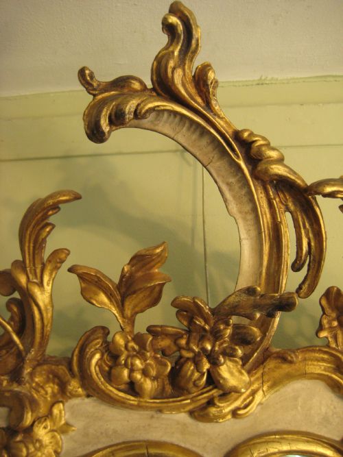 PAIR 19TH CENTURY PAINTED AND PARCELGILT GIRANDOLES - ADDITIONAL PHOTO 5