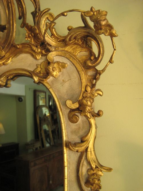 PAIR 19TH CENTURY PAINTED AND PARCELGILT GIRANDOLES - ADDITIONAL PHOTO 7