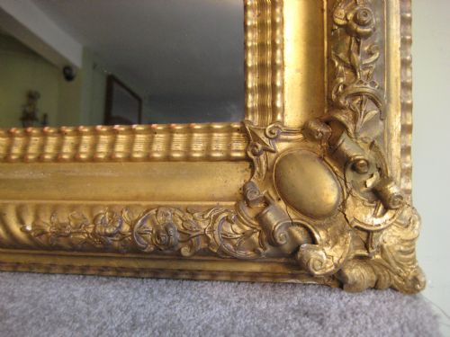 FRENCH GILT OVERMANTLE MIRROR - ADDITIONAL PHOTO 2