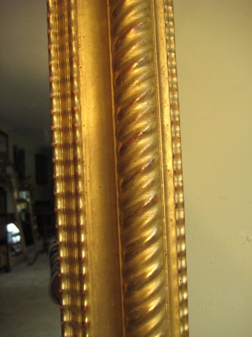 FRENCH GILT OVERMANTLE MIRROR - ADDITIONAL PHOTO 5
