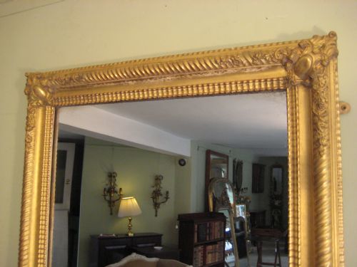 FRENCH GILT OVERMANTLE MIRROR - ADDITIONAL PHOTO 7