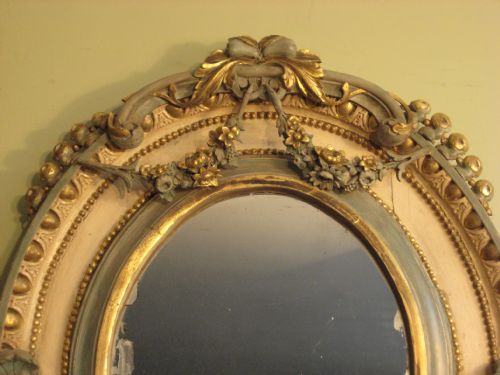 FRENCH PAINTED AND PARCELGILT OVERMANTLE - ADDITIONAL PHOTO 1
