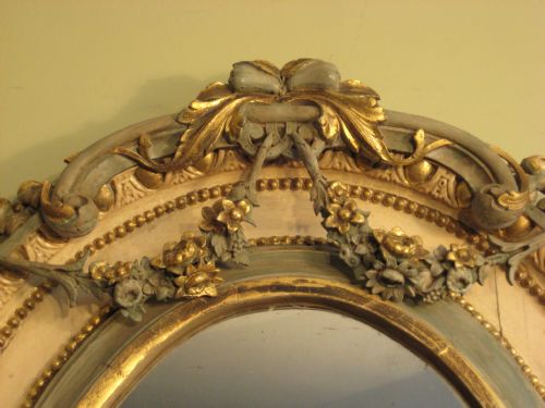 FRENCH PAINTED AND PARCELGILT OVERMANTLE - ADDITIONAL PHOTO 2