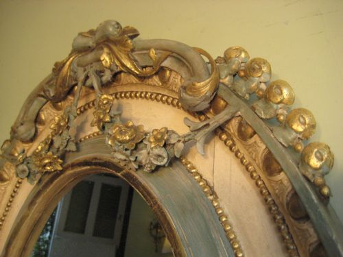 FRENCH PAINTED AND PARCELGILT OVERMANTLE - ADDITIONAL PHOTO 6