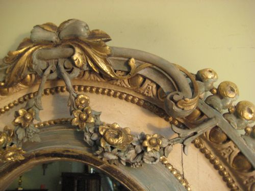 FRENCH PAINTED AND PARCELGILT OVERMANTLE - ADDITIONAL PHOTO 7