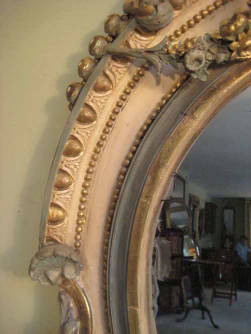 FRENCH PAINTED AND PARCELGILT OVERMANTLE - ADDITIONAL PHOTO 8
