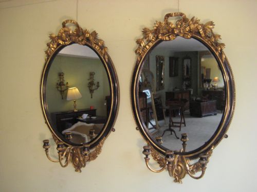pair of english girandoles - CATEGORY: ANTIQUE MIRRORS - DATED 1860