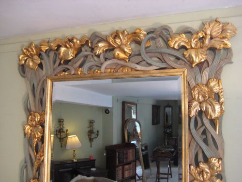 JAPANESE PAINTED AND PARCELGILT MIRROR - ADDITIONAL PHOTO 1