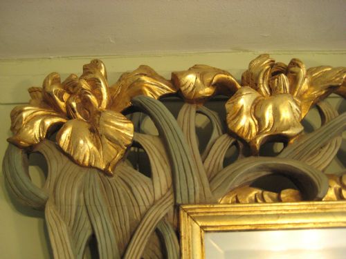 JAPANESE PAINTED AND PARCELGILT MIRROR - ADDITIONAL PHOTO 5