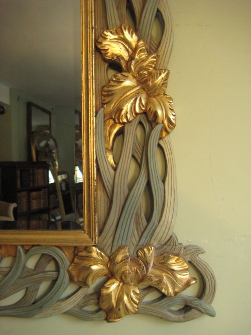 JAPANESE PAINTED AND PARCELGILT MIRROR - ADDITIONAL PHOTO 6