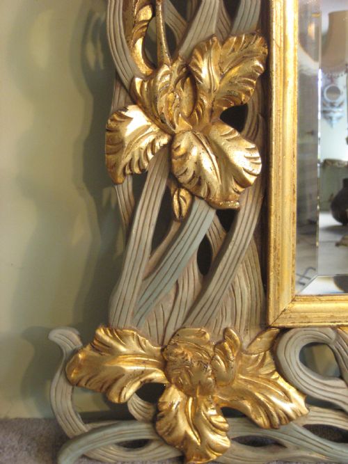 JAPANESE PAINTED AND PARCELGILT MIRROR - ADDITIONAL PHOTO 7