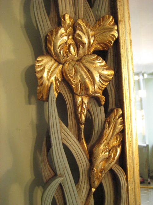 JAPANESE PAINTED AND PARCELGILT MIRROR - ADDITIONAL PHOTO 8