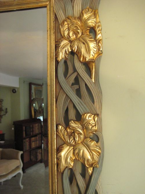 JAPANESE PAINTED AND PARCELGILT MIRROR - ADDITIONAL PHOTO 9