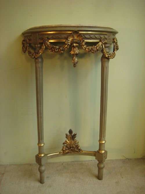 PAIR OF LOUIS XVI STYLE CONSOLE TABLES - ADDITIONAL PHOTO 1